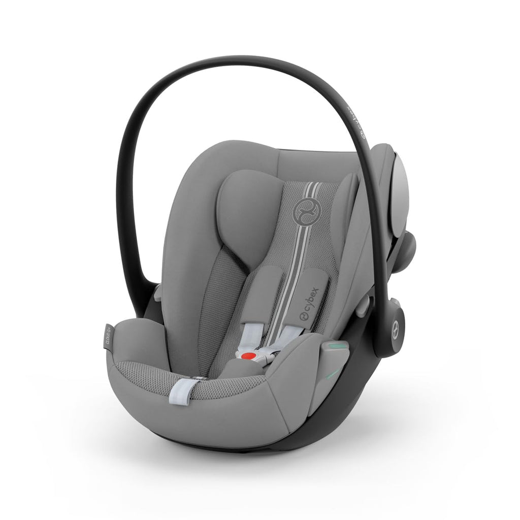 CYBEX Gold Babyschale Cloud G i-Size Comfort, Inkl. Neugeboreneneinlage, Ab Geburt bis ca. 24 Monate, Für Kinder ab 40 cm bis 87 cm, Max. 13 kg, Moon Black