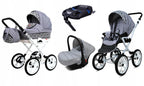 BabyLux® Bambimo Kinderwagen Set 2 in 1 - Rosso - incl. Babywanne, Buggy Sportsitz - Kinderwagenset - Kombikinderwagen mit Wickeltasche, Regenschutz, Moskitonetz, Cupholder usw.