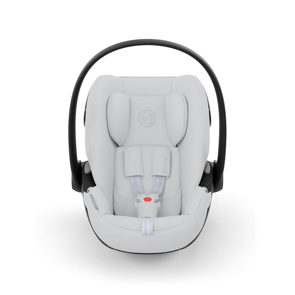 CYBEX Gold Babyschale Cloud G i-Size Comfort, Inkl. Neugeboreneneinlage, Ab Geburt bis ca. 24 Monate, Für Kinder ab 40 cm bis 87 cm, Max. 13 kg, Moon Black