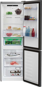 Beko RCNE366E70ZXBRN bPRO700 freistehende Kühl-/Gefrierkombination, großer Kühlschrank, 323 l Gesamtrauminhalt, HarvestFresh, NoFrost, leise, SmoothFit, 0°C-Zone, Dark Inox