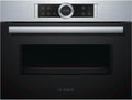 Bosch BFR634GS1 Serie 8 Einbau-Mikrowelle, Türanschlag Rechts, AutoPilot 7 Automatikprogramme, Reinigungsunterstützung, TFT-Touchdisplay, LED-Beleuchtung gleichmäßige Ausleuchtung, 38 x 60 cm, 900 W