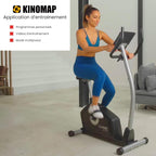 '- Vélo d’Appartement Motorisé CV-351 – Masse d'Inertie 10kg - Résistance Magnétique à 16 Niveaux - 7 Programmes d'Entraînement - Selle Ajustable - Connectivité Application Kinomap