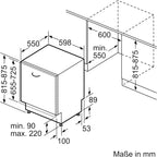 Bosch SMV4ETX08E, Serie 4, Smarter Geschirrspüler Vollintegriert 60 cm, Besteckkorb, Spülmaschine mit Programmassistent, besonders Leise, Rackmatic, Automatische Türöffnung, InfoLight, AquaStop
