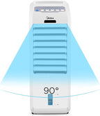 Midea Luftkühler mit Wasserkühlung, Klimaanlage Mobil, Ventilator mit 5L Wasserkühlung, Luftbefeuchter und Ionisation, Klimaanlage Ohne Abluftschlauch, 355m³/h, Ventilator mit Fernbedienung,55W,Weiß