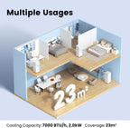 Comfee Mobiles Klimagerät Breezy Cool Pro 2.6,9000 BTU 2,6kW, Kühlen&Ventilieren&Entfeuchten,APP-Steuerung,Raumgröße bis 88m³(33㎡),Mobile Klimaanlage mit Abluftschlauch