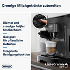 De'Longhi Magnifica Evo Next ECAM312.80.TB, Kaffeevollautomat mit 13 Getränken (Cappuccino, Espresso, Latte Macchiato), 2,4'' TFT Farbdisplay, LatteCrema Milchsystem, 2-Tassen-Funktion, Titan