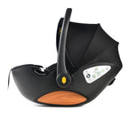 Hot Mom Kinderwagen set mit 360° Drehfunktion, Kombikinderwagen 3-in-1. Ausgestattet mit PU-Reifen und Kunstledersitz und viele weitere Zubehören, Dunkelgrau