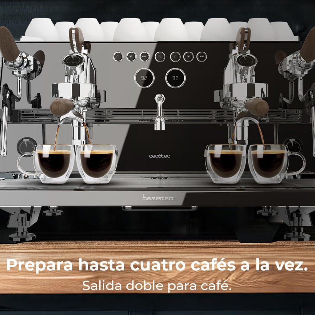 Cecotec Espresso-Kaffeemaschine Barista Baristeo Intima, professionelle Barista-Espressomaschine, Vorbrüh-System, 15 Bar Pumpe, einfaches Befüllen, 1,7L Wassertank und Tassenwärmer