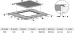 Autarkes Herdset: 60cm Einbaubackofen BO8805SS + 59cm Kochfeld CH5901RL | Grill | Heißluft | Automatik-Timer | 2-fach Wärmeschutzverglasung | Kindersicherung | Knebelbedienung | SET8805CH59RL