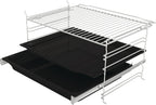 Gorenje 738971 Einbaubackofen-Set OptiBake Black Steam Pyro Set / 77L / Heißluft/Pyrolyse/ExtraSteam/GentleClose/AirFry/Pizzamode 300°C/PerfectGrill/Induktions-Kochfeld mit BridgeZone/schwarz