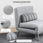 HOMCOM Schlafsessel Gästebett 2-in-1 mit verstellbarer Rückenlehne