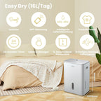 Comfee Luftentfeuchter, 30L/24h, Raumgröße ca. 180m³(80m²), Intelligenter Entfeuchtermodus, 24H Timer, Wassertank 3L, MDDP-30DEN7