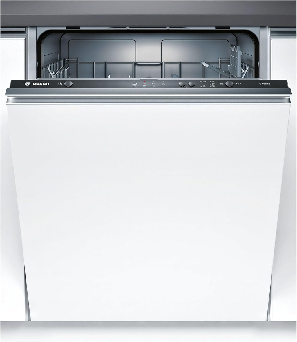 Bosch SMV4ETX08E, Serie 4, Smarter Geschirrspüler Vollintegriert 60 cm, Besteckkorb, Spülmaschine mit Programmassistent, besonders Leise, Rackmatic, Automatische Türöffnung, InfoLight, AquaStop