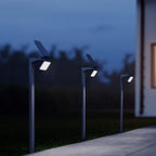 Steinel LED Solarleuchte XSolar GL-S silber, höhenverstellbar, 150 lm, 140° Bewegungsmelder, 5 m Reichweite, Grundlicht