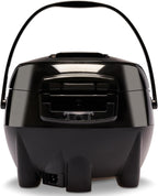 REISHUNGER Digitaler Reiskocher & Dampfgarer Schwarz | 1,5 L bis 8 Personen | Warmhaltefunktion, Timer & Premium Innentopf | Multikocher, 12 Programme, 7-Phasen-Technologie