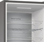 Hisense RB327N4AD2 Kühl-Gefrierkombination/ NoFrostPlus/ Multiflow 360°/ HolidayMode/ FreshZone/ 182,4 cm/ Kühlteil 171 l/ Gefrierteil 85 l/ 41 dB/ 287 kWh/ Jahr/ Edelstahl-Look