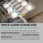 Bauknecht BCIO 3T341 PLET Vollintegrierbarer Geschirrspüler 60 cm /Edelstahl/14 Maßgedecke/10 Standardprogramme und 1 Sensorprogramm/PowerClean/ActiveDry/Besteckschublade/Vollwasserschutz