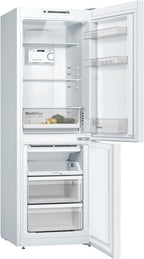Bosch KGN36NWEA Serie 2 Kühl-Gefrier-Kombination, 186 x 60 cm, 215 L Kühlen & 87 L Gefrieren, NoFrost nie wieder abtauen, LED-Beleuchtung gleichmäßige Ausleuchtung