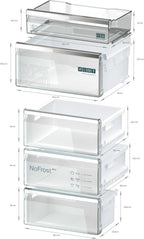 SIEMENS KG39EAICA iQ500 Kühl-Gefrier-Kombination, 201 x 60 cm, 249 L Kühlen + 94 L Gefrieren, LowFrost seltener abtauen, LED-Beleuchtung gleichmige Ausleuchtung, BigBox Platz für groes Gefriergut