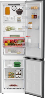 Beko RCNE366E70ZXBRN bPRO700 freistehende Kühl-/Gefrierkombination, großer Kühlschrank, 323 l Gesamtrauminhalt, HarvestFresh, NoFrost, leise, SmoothFit, 0°C-Zone, Dark Inox