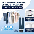 CLEANmaxx Automatischer Hemden-Bügler zum Trocknen und Gltten von Hemden & Blusen inklusive Aufsatz für Hosen | Die innovative und schonende Art, Ihre Wsche zu gltten
