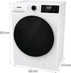 Gorenje WDAM 854 AP Waschtrockner mit Dampffunktion / 8 kg / 1400 U / 15 Programme/Aqua Stop/Inverter PowerDrive Motor/Kindersicherung/QuickDry/weiß