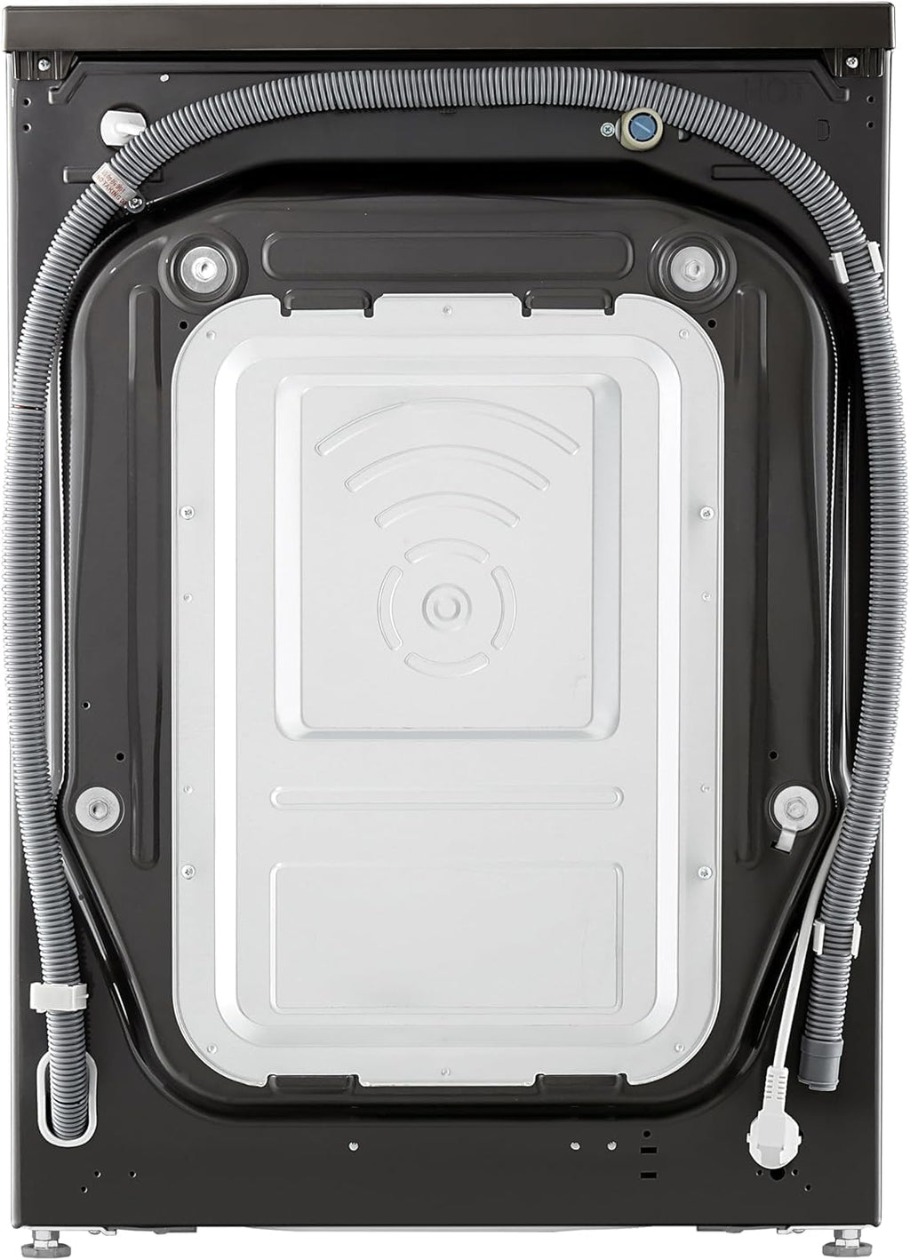 LG V7WD107H2E, Klasse E, Frontlader-Waschtrockner 10,5 - 7 kg, 1400 U/min, AI Direct Drive, Wi-Fi, Tiefenreinigung mit Dampf, TurboWash, Größere Kapazität, 62 x 60 x 85 cm ꟷ Weiß