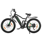 Hitway BK9 E-Bike - 500W Motor, 48V 15Ah, 26 x 4.0 Fat Tire - All-Terrain Mountain E-Bike