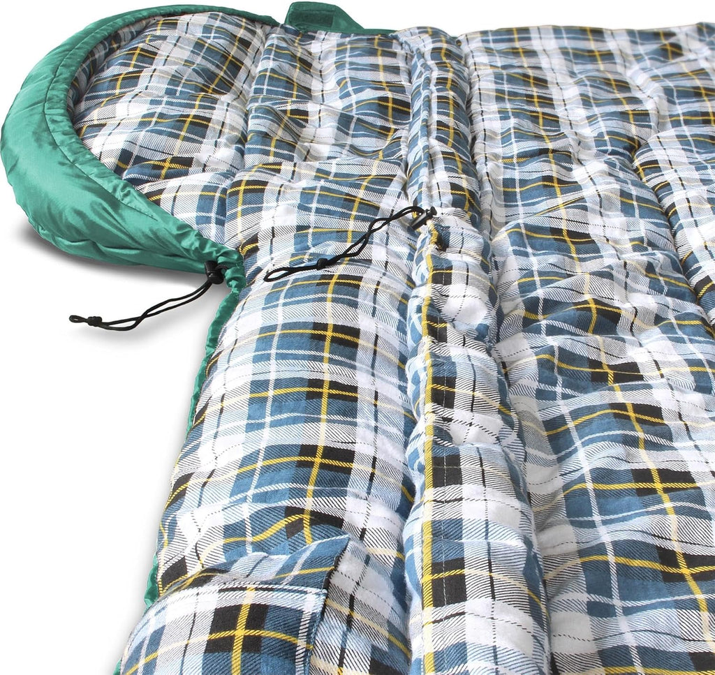 normani 4-in-1-Funktion Extrem Outdoor Schlafsack 'Antarctica' aus Nylon Rip-Stop mit 500 + 250 g/m² Hollow Fiber Füllung 220 x 90 cm