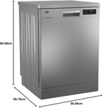 Beko BDFN26420W b300 freistehender Geschirrspüler, unterbaufhig, Platz für 14 Magedecke, Pro  Inverter Motor, TrayWash, HygieneIntense, 6 Programme, WaterSafe+, Wei