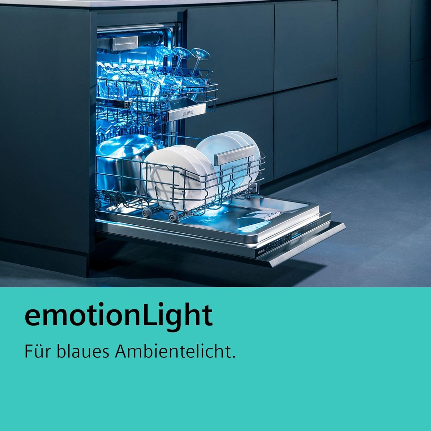 Siemens SN63EX14VE, iQ300 Smarter Geschirrspüler, Vollintegrierte Spülmaschine mit Besteckschublade, 60 cm, Auto Türöffnung dank autoOpen dry, Besonders leise durch iQdrive-Motor, infoLight aquaStop