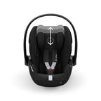 CYBEX Gold Babyschale Cloud G i-Size Comfort, Inkl. Neugeboreneneinlage, Ab Geburt bis ca. 24 Monate, Für Kinder ab 40 cm bis 87 cm, Max. 13 kg, Moon Black