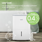 Comfee Luftentfeuchter, 30L/24h, Raumgröße ca. 180m³(80m²), Intelligenter Entfeuchtermodus, 24H Timer, Wassertank 3L, MDDP-30DEN7