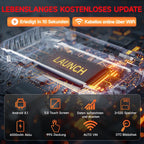 Launch CRP123I V2.0 OBD2 Diagnosegerät Auto, 4 Systeme Auslesegerät Auto, Launch Diagnosegerät mit Öl/EPB/DPF/SAS/BAS/BMS/Drosselklappe Reset, Auto VIN, Batterie-Test, Lebenslanges Update Scan Tool