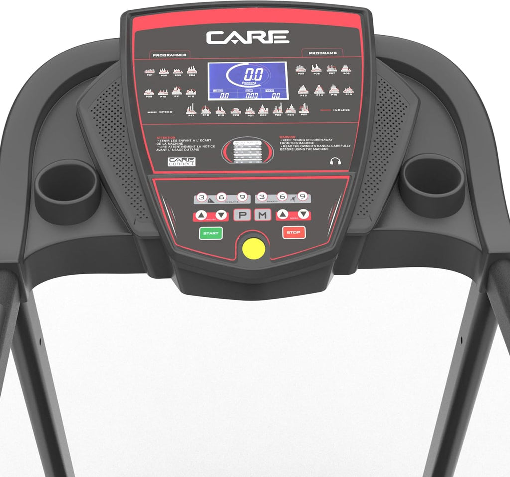 '- Tapis de Course Connecté Jog Runner - Tapis de Marche Électrique Inclinable et Pliable - Jusqu'à 18km/h - 18 Niveaux d'Inclinaison - 25 Programmes