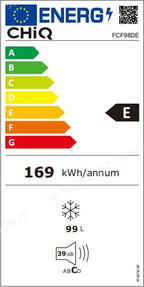 Congélateur coffre CHiQ 142L, 63,5 x 55,6 x 83,5cm, Congélateur Inverter, Affichage de la température extérieure, Mode de congélation rapide -32℃, Grille métallique,Faible bruit