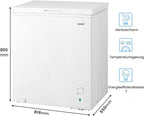 Comfee RCC100WH2(E) Gefriertruhe/169 kWh/Jahr/85cm hoch/99L/38dB/Geringe Lautstärke/Hoch effizientesD-förmigesRohr/Geeignet für verschiedene Einsatzszenarien/Einstellbarer Temperaturregler/Weiß