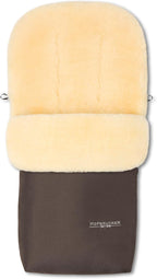 Hofbrucker Lammfell-Fußsack Putzi Kinderwagen, Buggy/Winterfußsack wind- & wasserabweisend/Warmer Fußsack Oberteil abnehmbar/echtes Lammfell/Made in Germany