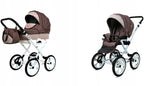BabyLux® Bambimo Kinderwagen Set 2 in 1 - Rosso - incl. Babywanne, Buggy Sportsitz - Kinderwagenset - Kombikinderwagen mit Wickeltasche, Regenschutz, Moskitonetz, Cupholder usw.