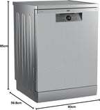 Beko BDFN26420W b300 freistehender Geschirrspüler, unterbaufhig, Platz für 14 Magedecke, Pro  Inverter Motor, TrayWash, HygieneIntense, 6 Programme, WaterSafe+, Wei