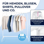 CLEANmaxx Automatischer Hemden-Bügler zum Trocknen und Gltten von Hemden & Blusen inklusive Aufsatz für Hosen | Die innovative und schonende Art, Ihre Wsche zu gltten