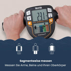 TANITA BC-545N Segment-Körperzusammensetzungswaage On Screen Messwerte pro Körperteil 10 Messungen Silber | 1er pack