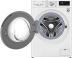 LG W4WR7096YB, Klasse D, Frontlader-Waschtrockner 9 - 6 kg, 62 x 60 x 85 cm, Wi-Fi, AI Direct Drive, Tiefenreinigung mit Dampf, TurboWash 360, Große Kapazität, Außentür aus gehärtetem Glas, Weiß