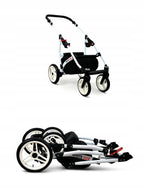BabyLux® Bambimo Kinderwagen Set 3 in 1 - White Lux - incl. Babywanne, Buggy Sportsitz, Auto-Babyschale - Autositz - Kinderwagenset - Kombikinderwagen mit Wickeltasche, Regenschutz usw.