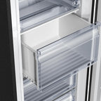 CHiQ FSD166NE4E Gefrierschrank 166 L, No Frost Technologie, Wechselbarer Türanschlag, Schwarzer Edelstahl, 144cm Höhe