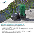 OASE 50249 Teichbelüfter OxyTex Set 1000, Teichbelüftung, Sauerstoffversorgung, Belüftungspumpe, Filtermedium, erhöht Filterleistung um bis zu 25%