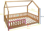 Lit cabane enfant Atmosphera Bosco 90 x 190 cm + matelas 90 x 190 cm Blanc