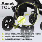 LIONELO Annet Plus Buggy bis 22 kg mit Liegefunktion, Kinderwagen klein zusammenklappbar mit Zubehör, Eva-Schaum-Räder, Moskitonetz, Fußdecke Getränkehalter, Korb