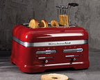 KitchenAid Toaster für 4 Scheiben mit Sandwich-Zange | Artisan | Retro Toast Machine | Verschiedene Funktionen und Bräunungsstufen | Rot