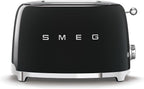 Smeg, 2x2 TSF01CREU -Toaster, 2 Schlitze für 2 Scheiben, 6 Vergoldungsniveaus, Heizfunktion, Abtau- und Bagel- Funktion, Sammelschublade, 950W, Creme